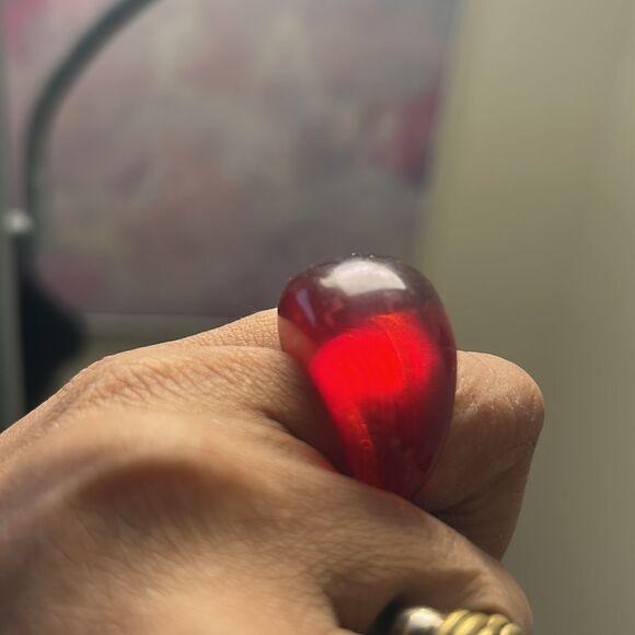 Bold Red Dome Ring - Picture 2 of 3